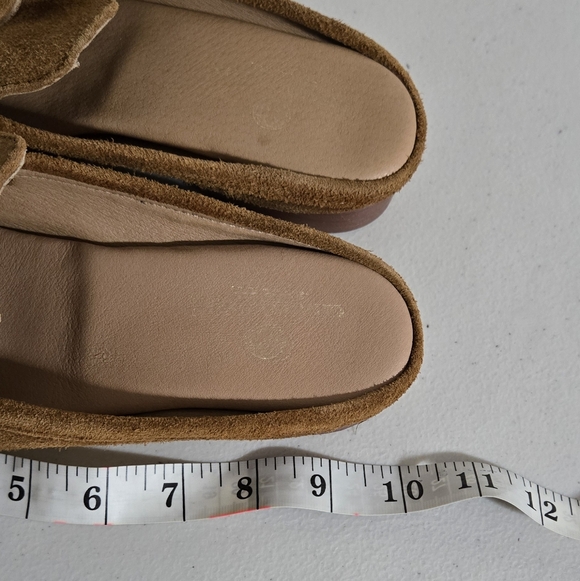 Charleston Shoe Co. Georgia Tan Suede Leather Penny Loafer Mules Size 7 - Picture 6 of 11